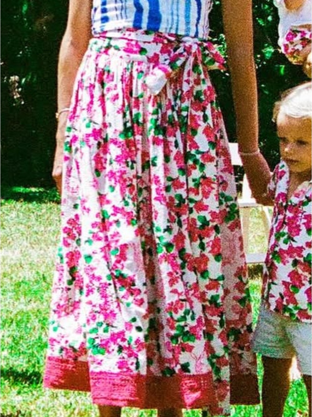 Atlantic Midi Ball Skirt | Seersucker